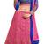 Pink Embroidered Net unstitched lehenga-choli