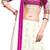 White Embroidered Net unstitched lehenga-choli