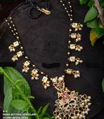 Black agate necklace-sets