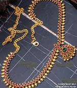 Red agate waist-belt