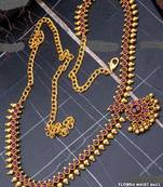 Red agate waist-belt