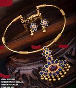 Blue agate necklace-sets