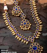 Blue agate necklace-sets