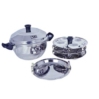 KCL 12 Idly Maker Steamer Plain Induction & Gas Base 1