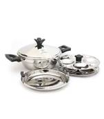 Coconut Stainless Steel Dakshin MultiKadai Idly Steamer / 8 Idly - Diamater - 9.5 Inches
