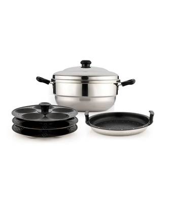Coconut Adigas Stainless Steel with Non Stick Idly Steamer - 15 Idli 1