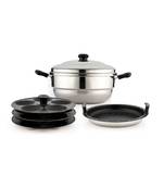 Coconut Adigas Stainless Steel with Non Stick Idly Steamer - 15 Idli
