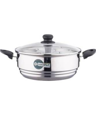 Coconut Stainless Steel Pot with Steamer Plate & Idly Maker, 6-Piece, Silver 1