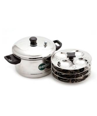 Coconut Stainless Steel Idly Cooker, 4-Piece, Silver 1