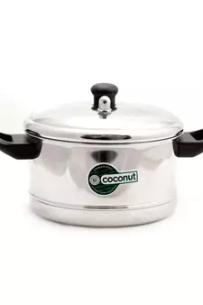 Coconut Stainless Steel Idly Cooker, 4-Piece, Silver