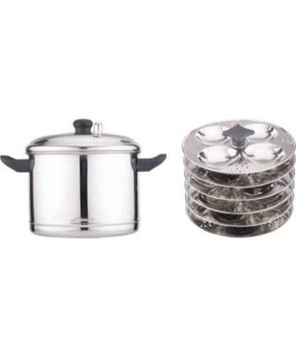 Coconut Stainless Steel Idly Cooker, 6-Piece, Silver 1