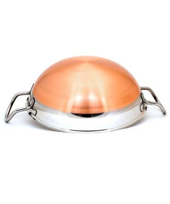 KCL Stainless Steel Copper Bottom Kadai Patti (Without Lid) Cookware - 1 Unit - Capacity 800ML - Diamater -19.5 cm 2