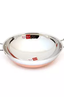 KCL Stainless Steel Copper Bottom Kadai Without Lid Cookware -1 Unit - Capacity - 1000ML,Diameter - 23 cm