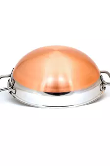 KCL Stainless Steel Copper Bottom Kadai Patti (Without Lid) Cookware - 1 Unit -Capacity 1500 ML - Diamater - 25Cm