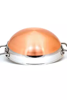 KCL Stainless Steel Copper Bottom Kadai Patti (Without Lid) Cookware - 1 Unit - Capacity 2000ML