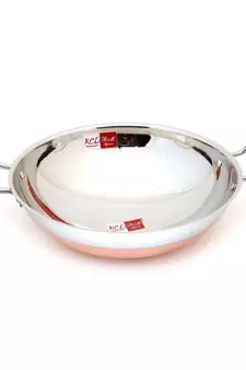 KCL Stainless Steel Copper Bottom Kadai Patti (Without Lid) Cookware - 1 Unit - Capacity 2000ML