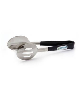 Coconut Line Pro 23 cm Salad Tongs - Stainless Steel with Anti Skid Nylon Grip 1
