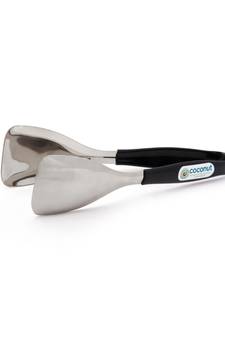 Coconut Plain Pro 23 cm Salad Tongs - Stainless Steel with Anti Skid Nylon Grip