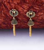 Beautiful Peacock Heart Shape Tassel Dangler Earrings for Women