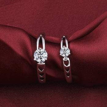 Adjustable Couple Rings Set for lovers Silver Plated Solitaire for Men and Women-2 pieces 2