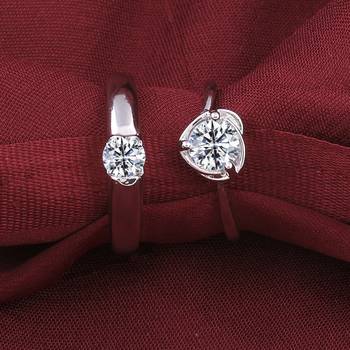 Adjustable Couple Rings Set for lovers Silver Plated Solitaire for Men and Women-2 pieces 2