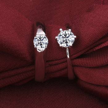 Silver Plated Adjustable Couple Rings Set for lovers Ring with 1 Piece Red Rose Gift Box  for Men and Women 3