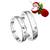 Silver Plated Adjustable Couple Rings Set for lovers Ring with 1 Piece Red Rose Gift Box  for Men and Women