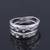 Silver Plated Adjustable Couple Rings Set for lovers Ring with 1 Piece Red Rose Gift Box  for Men and Women