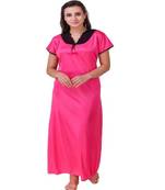 DILJEET Self-Design Print Satin Night Gown-Rani