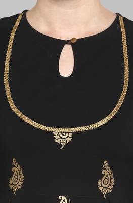 Black golden print crepe salwar 4