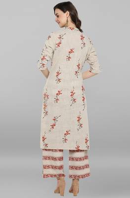 Cream printed cotton salwar 3
