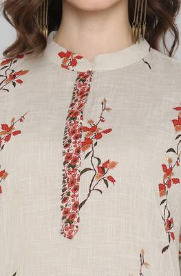 Cream printed cotton salwar 4