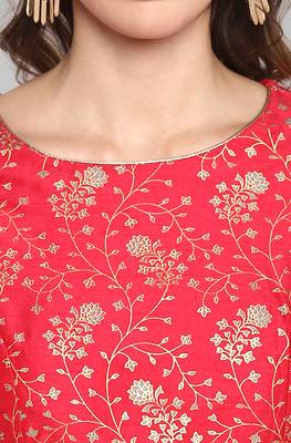 Pink golden print silk stitched lehenga 3
