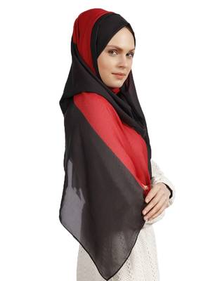 Women's Red Color Casual Wear BSY Magic Fabric Hijab Scarf Dupatta 2