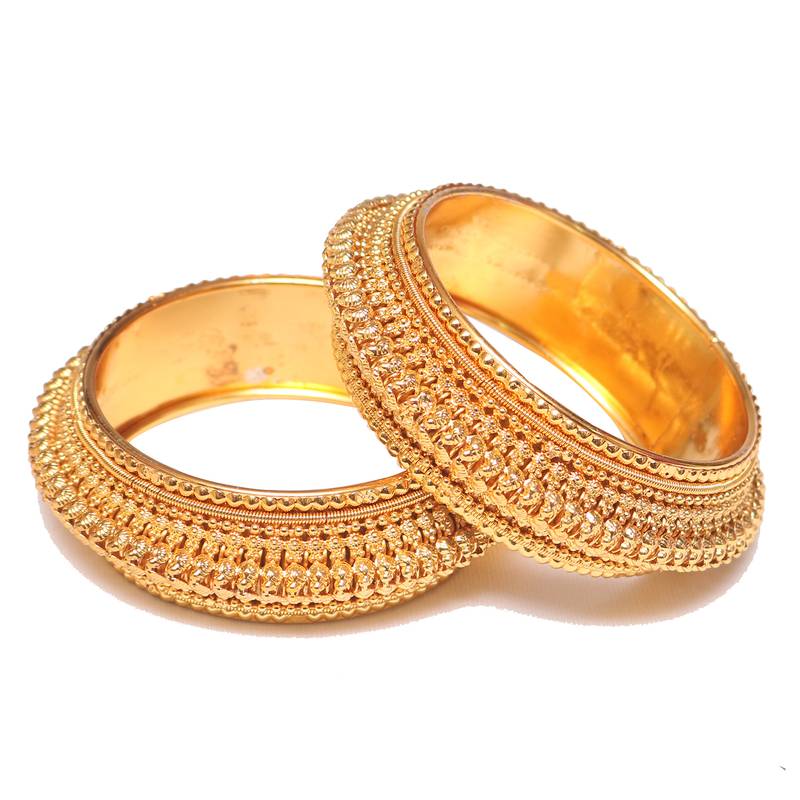 Bridal golden bangles