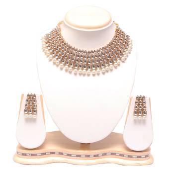 Kundan white stone studded raani haar - necklace set 1