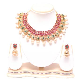 Green-marron wedding necklace set 1