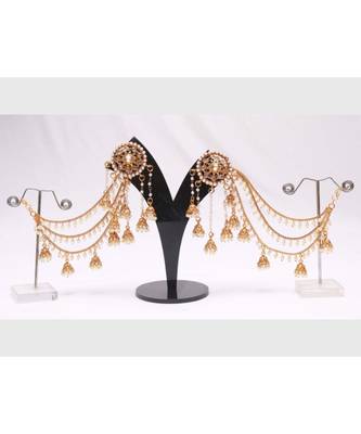 Bahubali earrings with hair extension 1