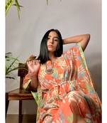 Orange Tropical Kaftan