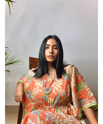 Orange Tropical Kaftan 5