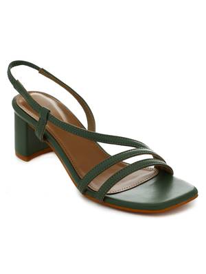Trends & Trades Women's Party Block Heel Sandal_Green 1