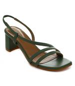 Trends & Trades Women's Party Block Heel Sandal_Green