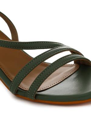 Trends & Trades Women's Party Block Heel Sandal_Green 3