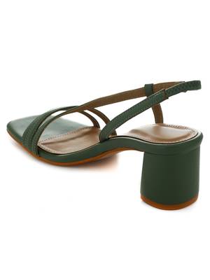 Trends & Trades Women's Party Block Heel Sandal_Green 4