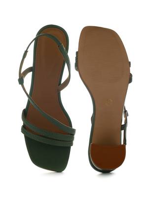 Trends & Trades Women's Party Block Heel Sandal_Green 5