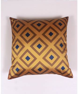 Gold colour Cushion Cover in Polyester(16X16IN) 1