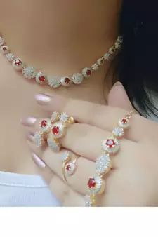 Red necklaces