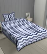 Grush 100% Cotton Jaipuri Block Print Single Bedsheet With Pillow Cover