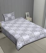 Grush 100% Cotton Jaipuri Block Print Single Bedsheet With Pillow Cover