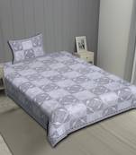Grush 100% Cotton Jaipuri Block Print Single Bedsheet With Pillow Cover